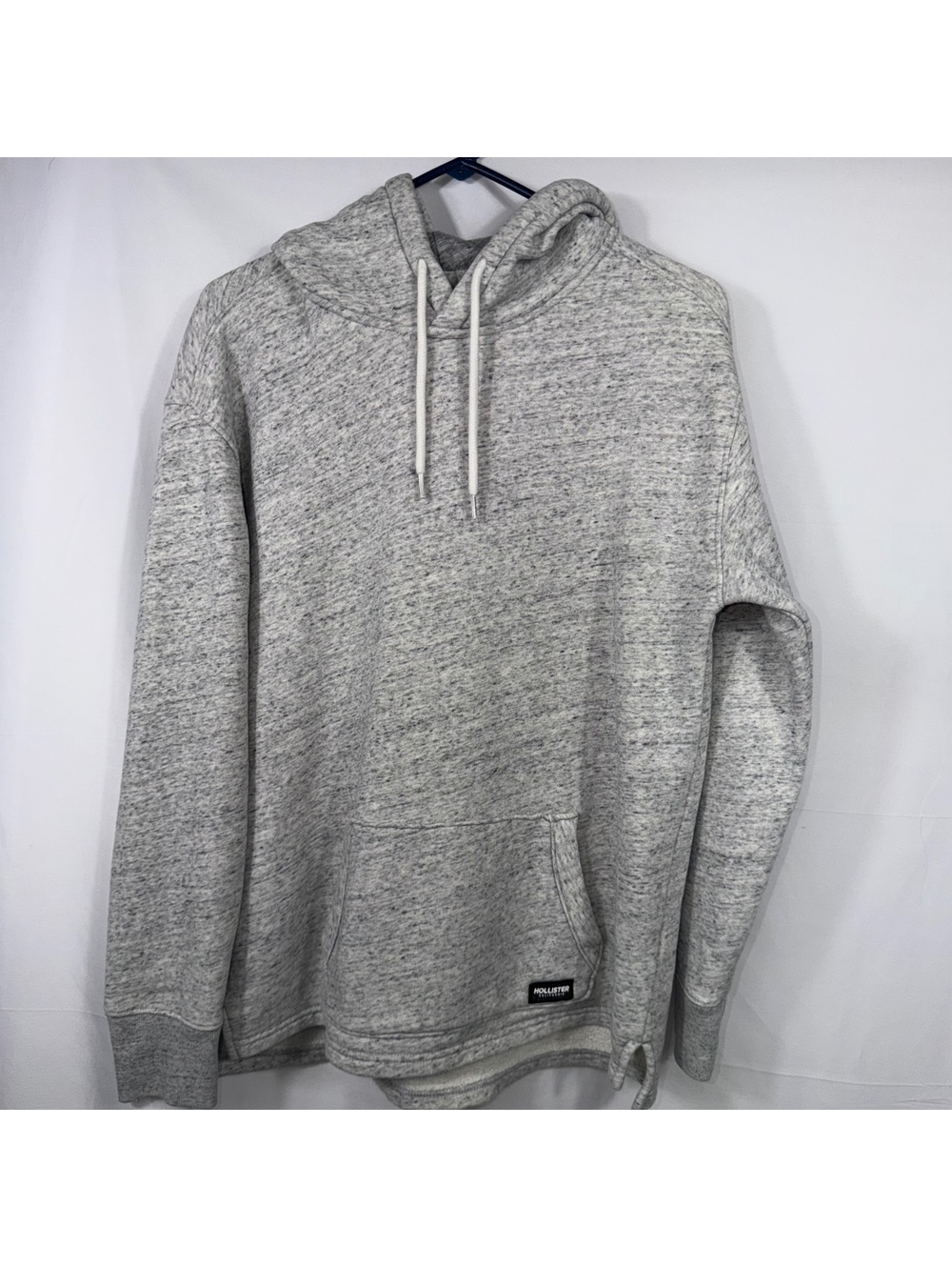 Hollister Gray Marled Pullover Hoodie Medium